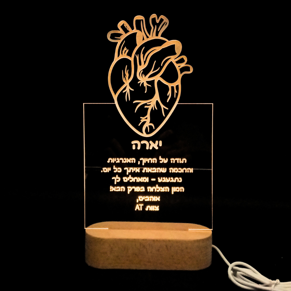 מתנה לרופא לב בעיצוב אישי מפעים